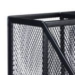 Set organizatoare de birou, 7 compartimente, negru, 26 x 31 x 25,5 cm, Relaxdays - imagine 3