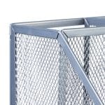 Set organizatoare de birou, 7 compartimente, gri, 26 x 31 x 25,5 cm, Relaxdays - imagine 5