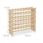 Suport pentru 48 sticle de vin, lemn de pin, dimensiune 73 x 82 x 25 cm, Kraftpunkt® - imagine 2