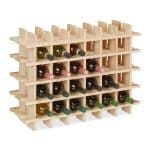 Suport pentru 48 sticle de vin, lemn de pin, dimensiune 73 x 82 x 25 cm, Kraftpunkt®