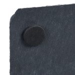 Set 4 platouri servire dreptunghiular, Relaxdays, ardezie, 26 x 16 cm, antracit - imagine 6