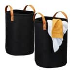 Set 2 cosuri de rufe, textile, 28 L, negru
