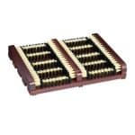 Dispozitiv curatare pantofi, Kraftpunkt®, 5, 5 x 36 x 26 cm, maro inchis, lemn