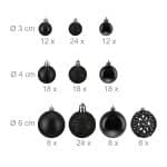 Set globuri brad, Craciun, 150 bucati, negru, NEW 2 - imagine 4