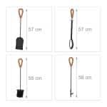 Set accesorii pentru semineu, 5 piese cu suport, 62 x 25 x 16 cm - imagine 3