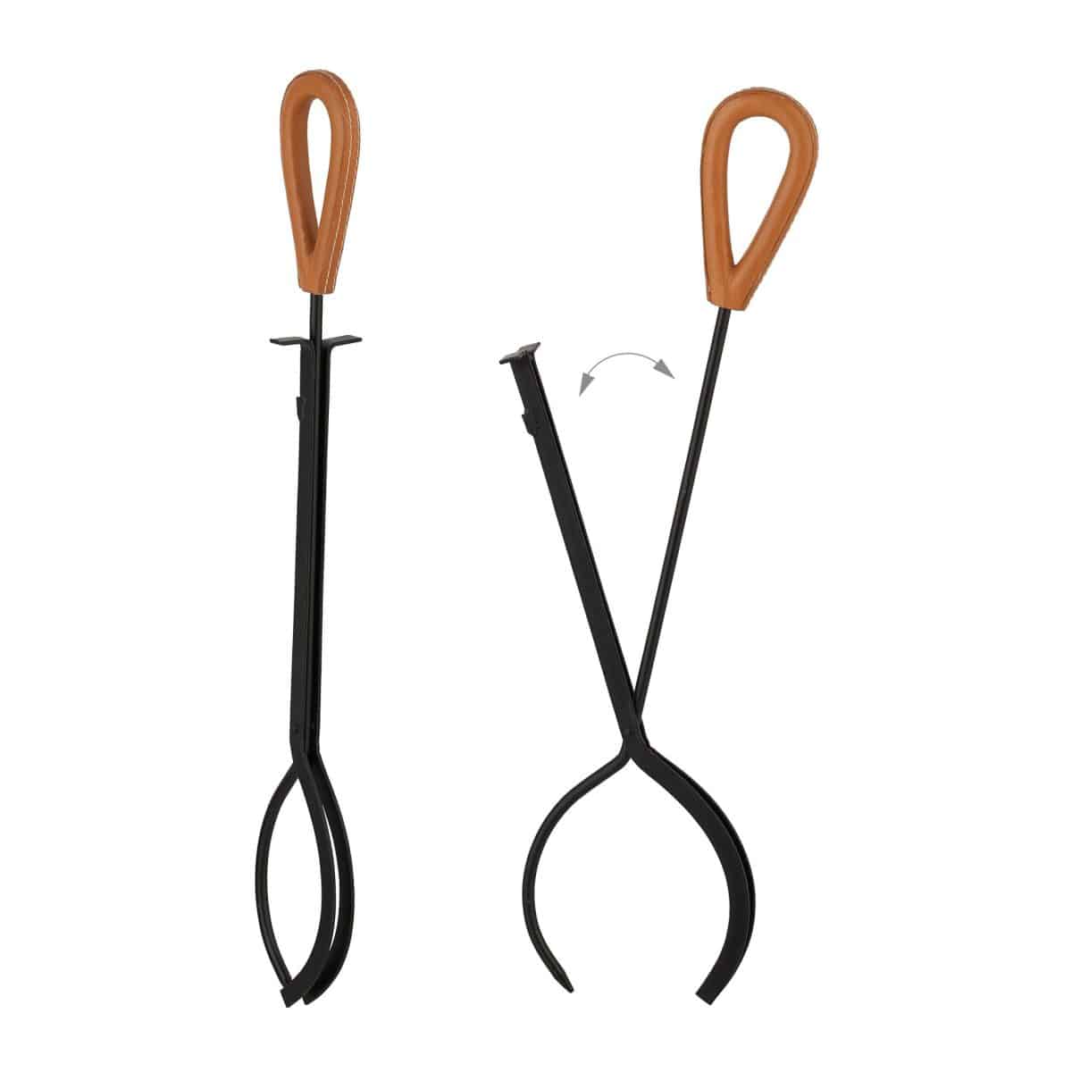 Set accesorii pentru semineu, 5 piese cu suport, 62 x 25 x 16 cm - imagine 4