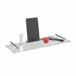 Suport acrilic pentru cada, transparent, cu manere din fier, 4 x 68 x 23 cm