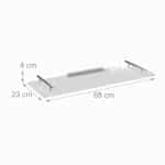Suport acrilic pentru cada, transparent, cu manere din fier, 4 x 68 x 23 cm - imagine 4