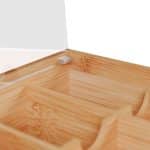 Cutie depozitare ceai din lemn, 9,5 x 22 x 21,5 cm, bambus - imagine 2
