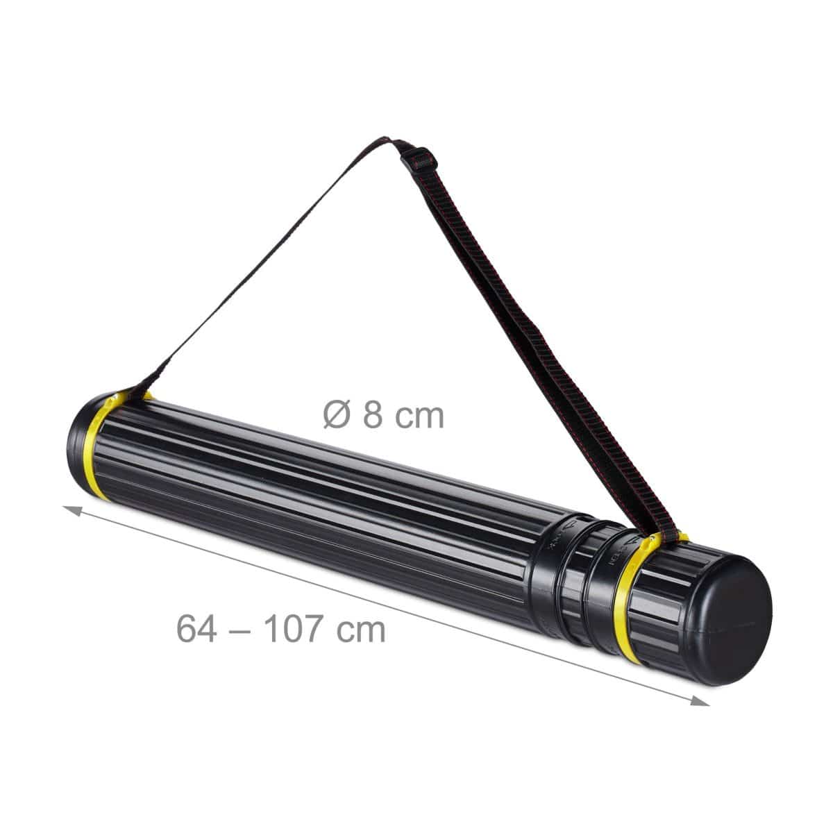 Tub transport protectie/desene/schite, extensibil, curea reglabila, galben, 64-107 x 8 cm - imagine 4