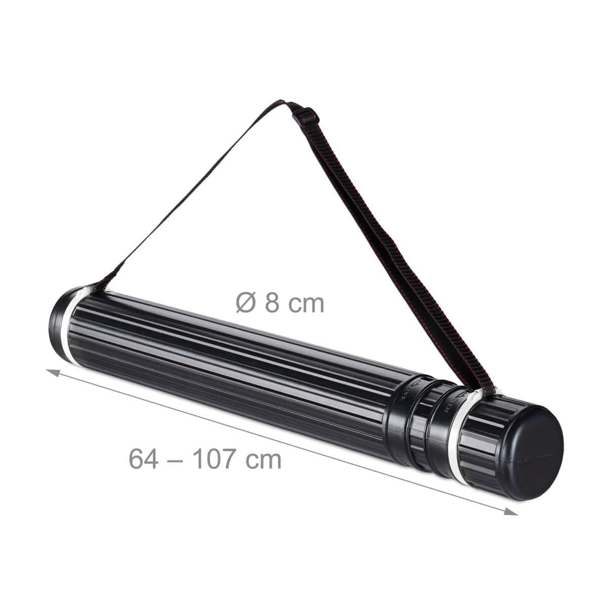 Tub transport protectie/desene/schite, extensibil, curea reglabila, alb, 64-107 x 8 cm - imagine 4