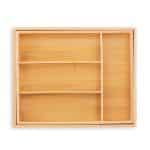 Suport tacamuri din bambus si MDF, 6 compartimente, 5 x 29 x 35,5-47,5, natural