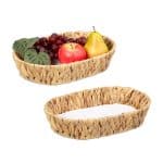 Set 2 cosuri servire, din zambila de apa, 7 x 33 x 22 cm, maro