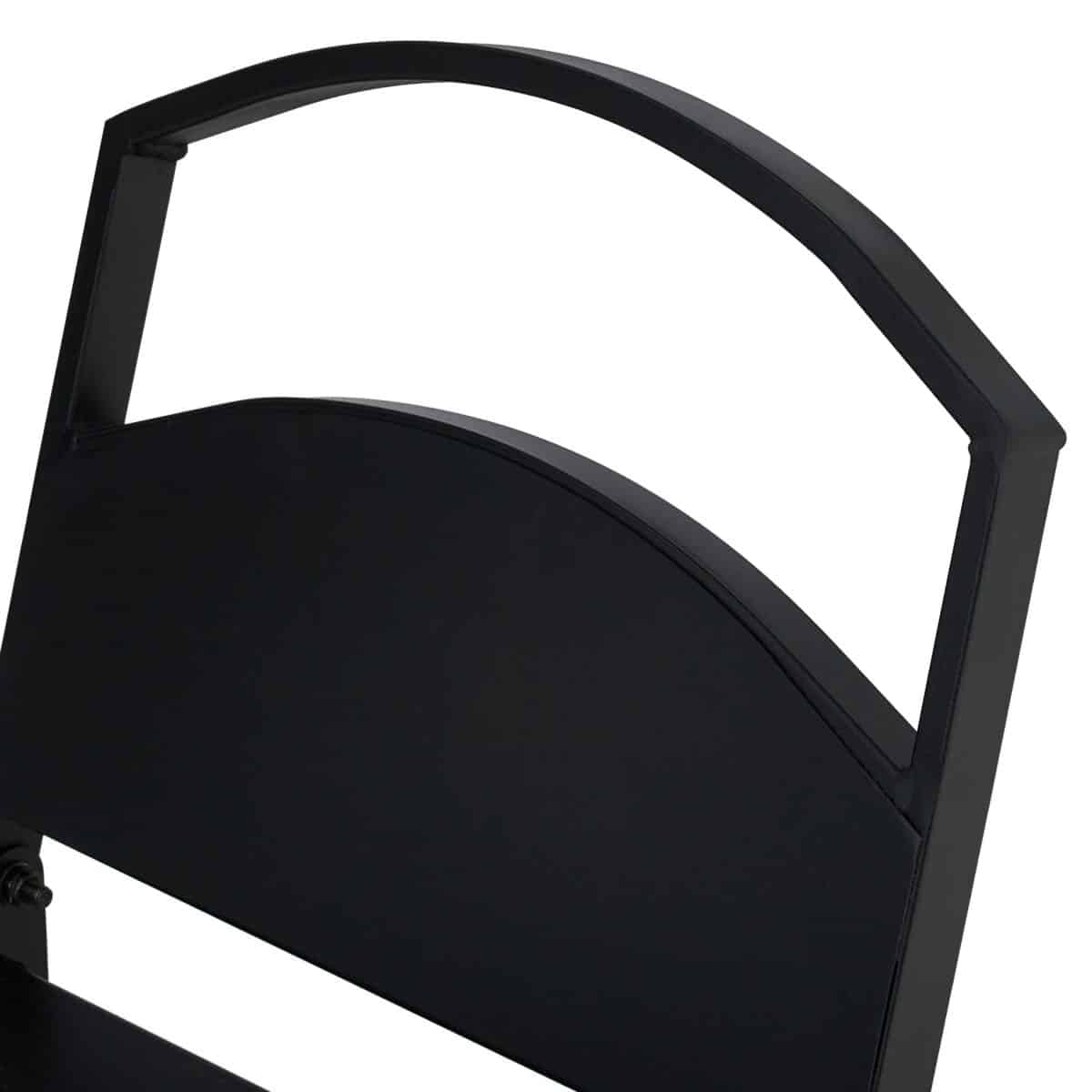 Suport lemne pentru soba sau semineu, 33 x 66 x 30,5 cm, negru, pliabil - imagine 4