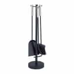 Set accesorii pentru semineu, 4 piese, cu suport,  57 x 14,5 cm