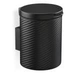 Cos de gunoi pentru baie, 5 L, montare pe perete, negru
