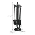 Set accesorii șemineu 5 piese – fontă masivă, design vintage - imagine 4