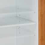 Dulap inalt de baie, usi din bambus, 6 rafturi, 190 x 40 x 30 cm - imagine 6
