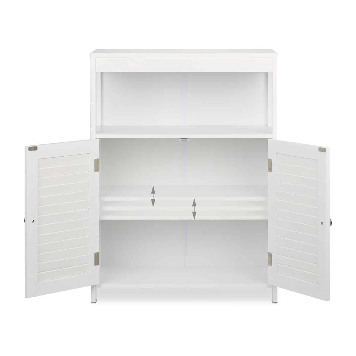 Dulap baie, alb, usi cu inchidere magnetica, MDF, 80 x 60 x 29 cm - imagine 5
