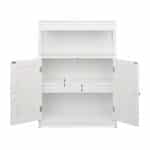 Dulap baie, alb, usi cu inchidere magnetica, MDF, 80 x 60 x 29 cm - imagine 5