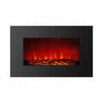 Semineu electric de perete, 950 W-2000 W, 15°C-30°C, radiator, LED , 91 x 15 x 56 cm