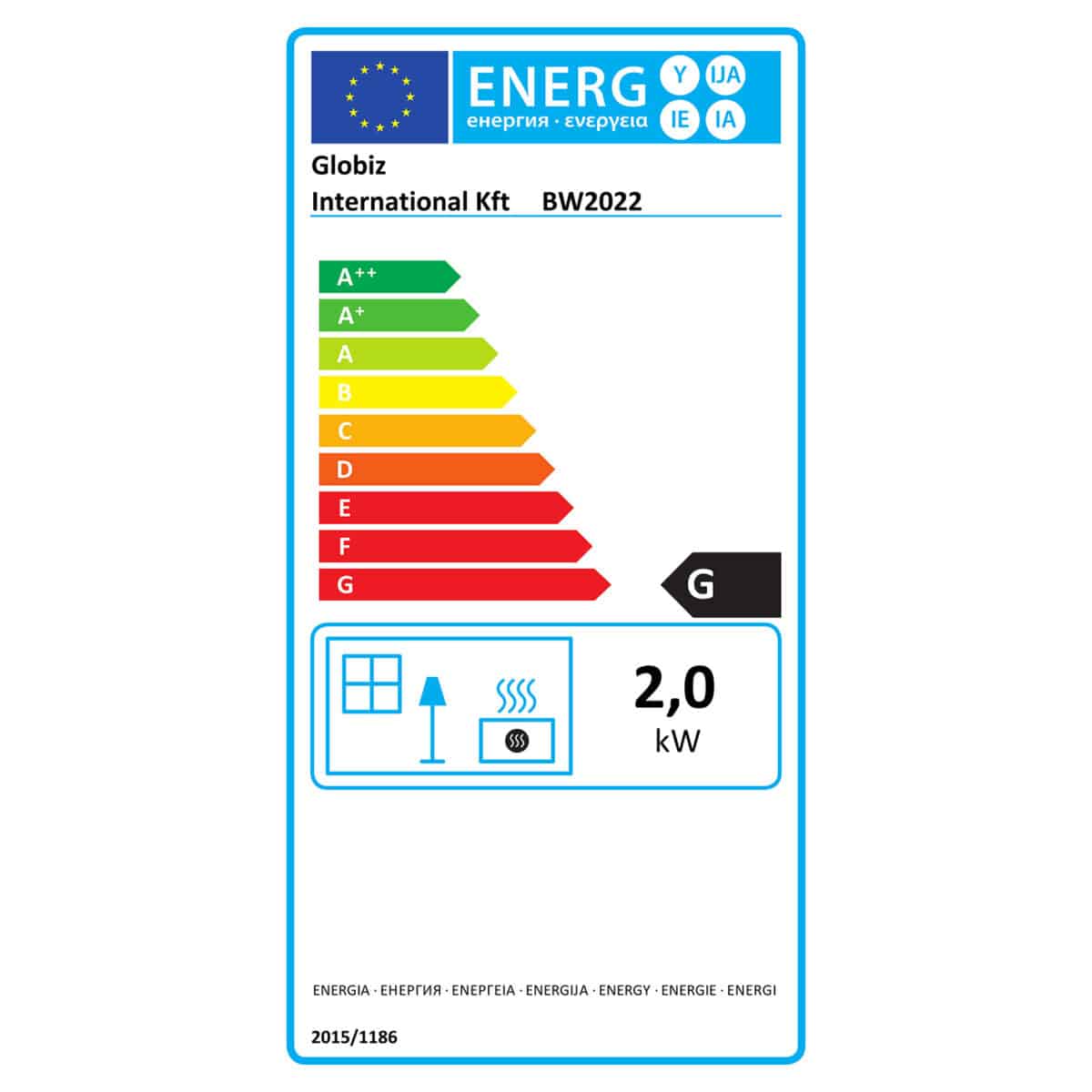Semineu electric de perete, 950 W-2000 W, 15°C-30°C, radiator, LED , 91 x 15 x 56 cm - imagine 4