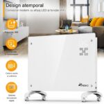 Radiator Electric Smart WiFi, Aplicatie - 1500W, Touchscreen LED + afisaj LCD,  5-50°C, Instant-Heat, termostat, alb - imagine 3
