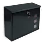 Cutie postala din metal, Relaxdays, negru, 34,5 x 33 x 10,5 cm
