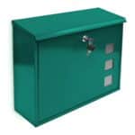 Cutie postala din metal, Relaxdays, verde, 34,5 x 33 x 10,5 cm