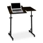 Masa pentru proiector/laptop, reglabil, cu roti, 50 x 80 cm, inaltime 75-110 cm, negru