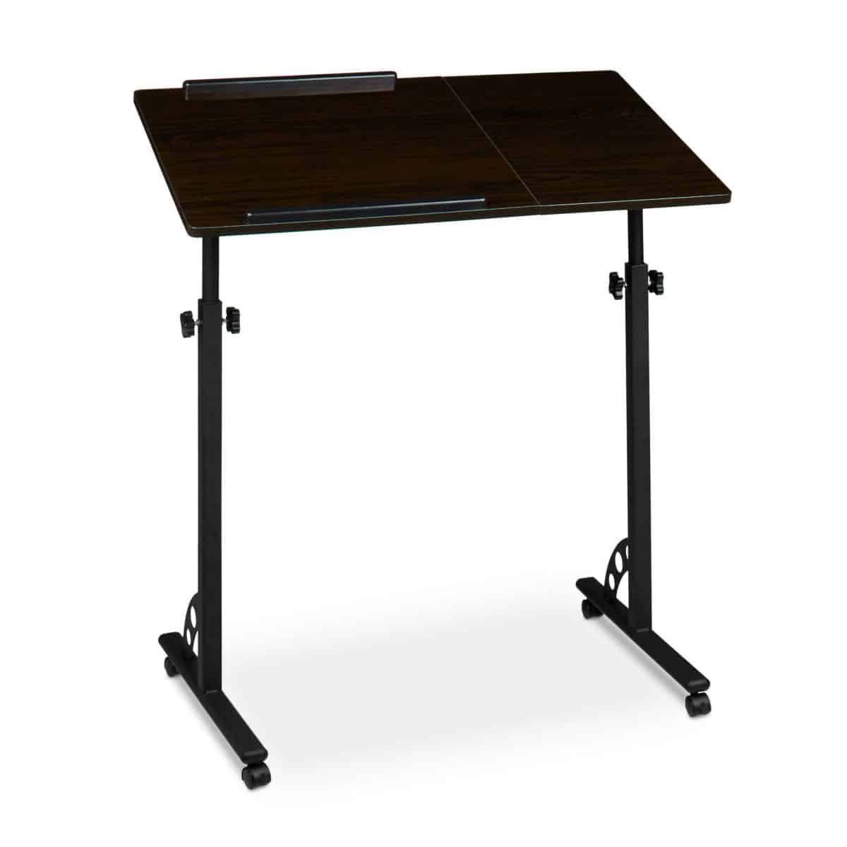 Masa pentru proiector/laptop, reglabil, cu roti, 50 x 80 cm, inaltime 75-110 cm, negru - imagine 3