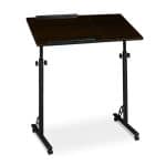 Masa pentru proiector/laptop, reglabil, cu roti, 50 x 80 cm, inaltime 75-110 cm, negru - imagine 3