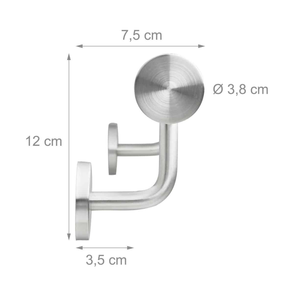 Balustrada din otel inoxidabil, argintiu, 200cm - imagine 4