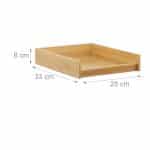 Tavita documente A4, din bambus, 6 x 25 x 33 cm, Relaxdays - imagine 4