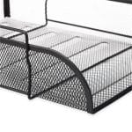 Tavita documente A4, metalica, negru, 8,5 x 26 x 33,5 cm, Relaxdays - imagine 4