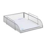 Tavita documente A4, metalica, gri, 8,5 x 26 x 33,5 cm, Relaxdays
