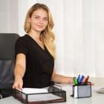Tavita documente A4, metalica, gri, 8,5 x 26 x 33,5 cm, Relaxdays - imagine 2