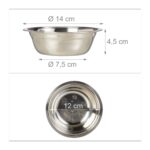 Boluri hranire animale de companie, din inox cu suport din bambus, 10,5 x 35,5 x 18 cm - imagine 5