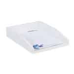 Tavita documente A4, bambus, alb, 6,5 x 25 x 33,5 cm, Relaxdays