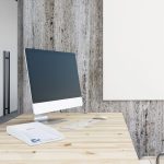 Tavita documente A4, bambus, alb, 6,5 x 25 x 33,5 cm, Relaxdays - imagine 3
