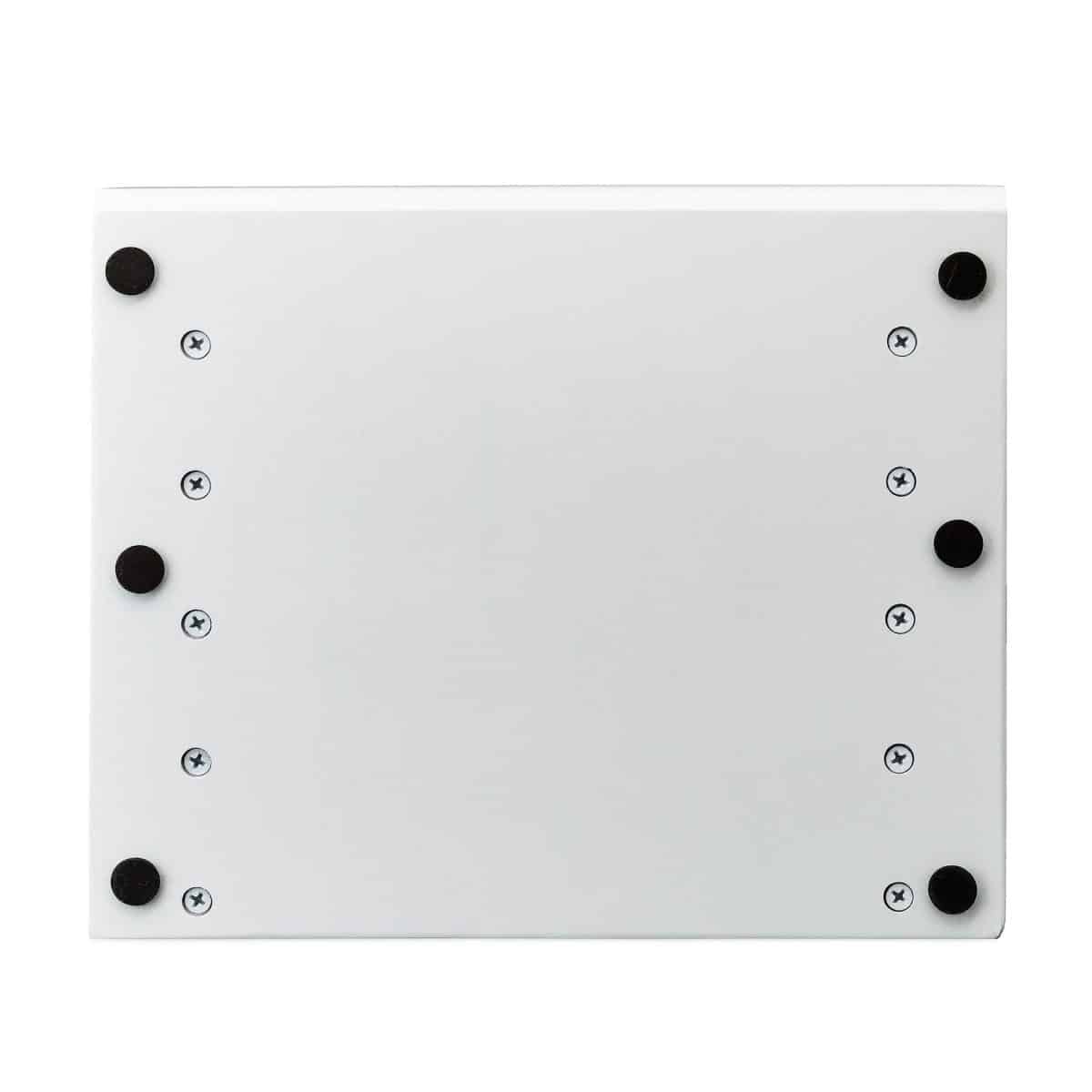 Organizator de birou, 5 compartimente, bambus lacuit alb, 23 x 24,5 x 20,5 cm - imagine 6