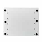 Organizator de birou, 5 compartimente, bambus lacuit alb, 23 x 24,5 x 20,5 cm - imagine 6