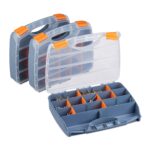 Set 3 cutii, compartimentate, maner transport, 6 x 32 x 24 cm