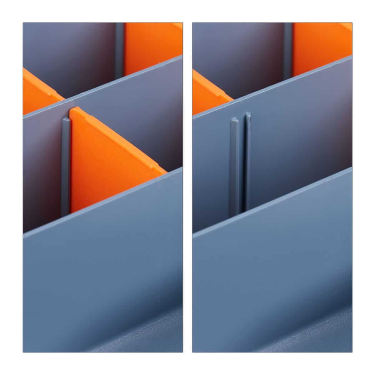 Set 3 cutii, compartimentate, maner transport, 6 x 32 x 24 cm - imagine 7