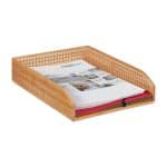 Tavita documente A4, din bambus, 7 x 25 x 33 cm, Relaxdays