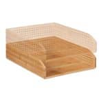 Tavita documente A4, din bambus, 7 x 25 x 33 cm, Relaxdays - imagine 6