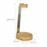Suport pentru casti, din bambus, 29,6 x 12 x 15 cm - imagine 4