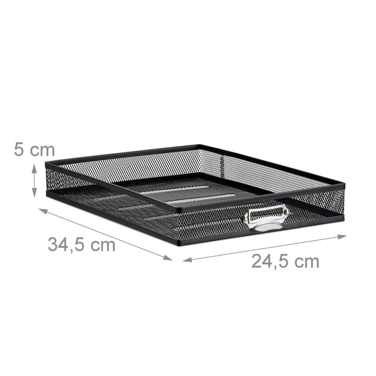 Organizator de birou, metalic, 3 sertare, negru, 23 x 27,5 x 35 cm - imagine 5