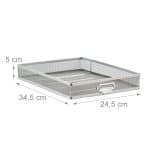 Organizator de birou, metalic, 5 sertare, gri, 29 x 27,5 x 35,5 cm - imagine 5