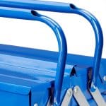 Cutie metalica albastra, maner transport, 5 compartimente, 21 x 53 x 20 cm - imagine 7